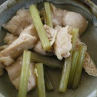 蕗と鶏肉の炒め